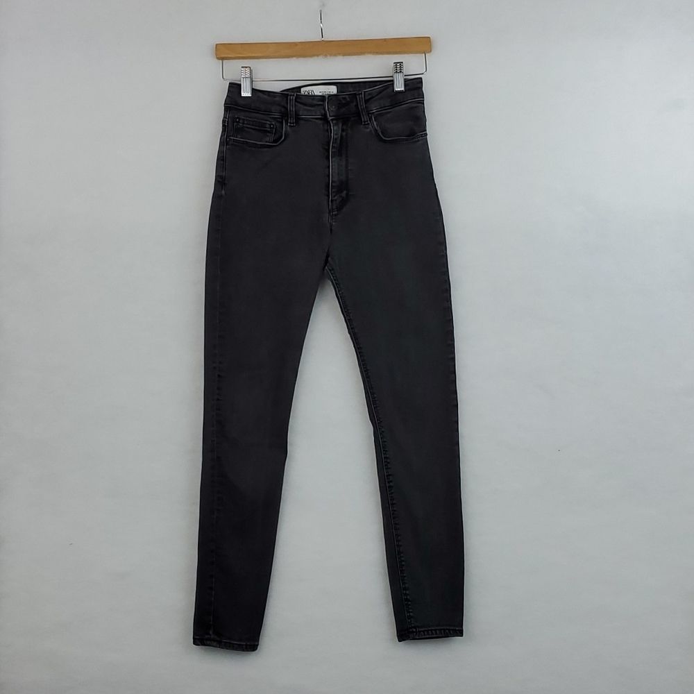 ZARA Hi Rise Skinny Black Jeans US Women's Size 6